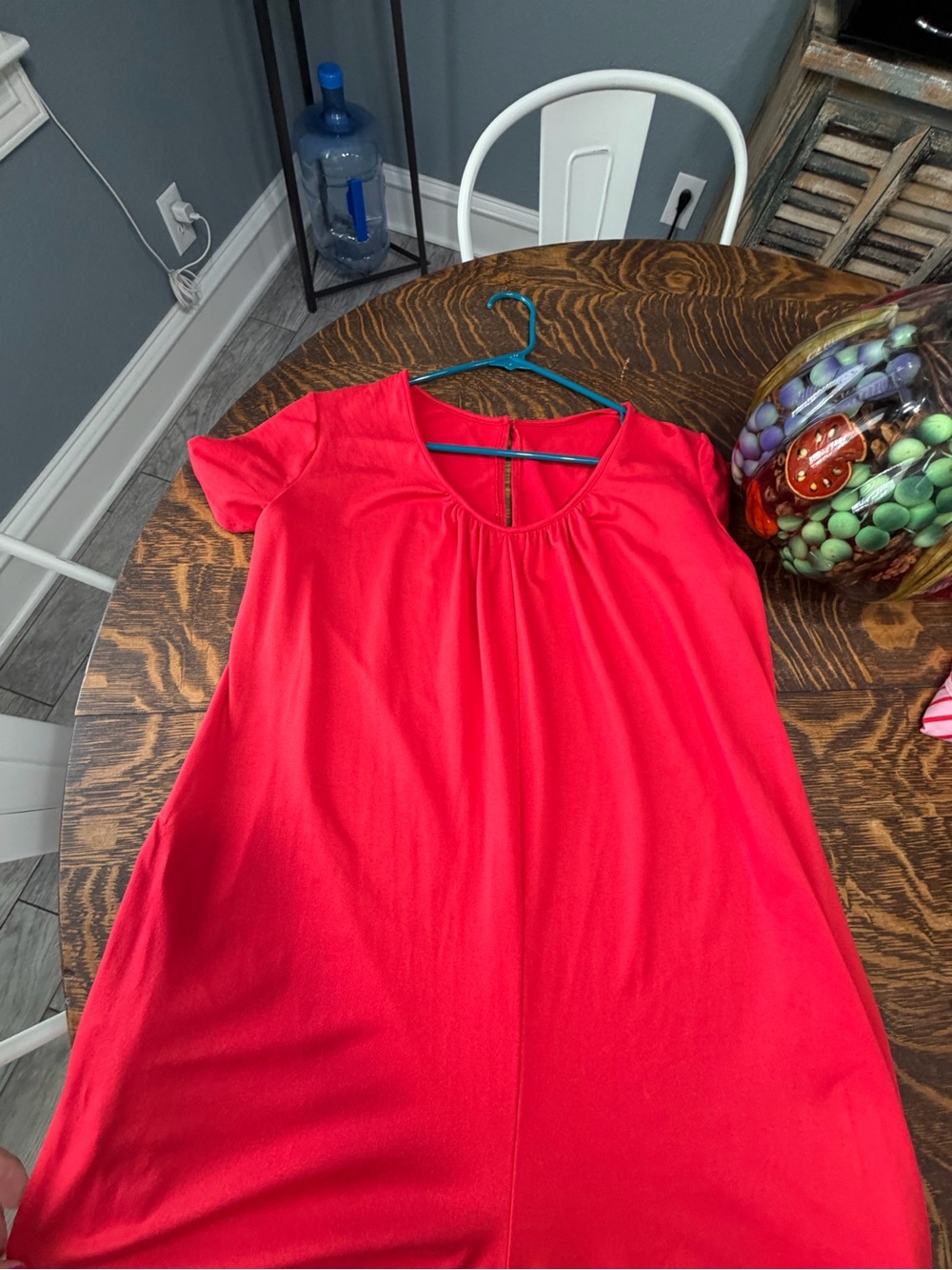 SHEIN Bright Red Short Sleeve Romper
